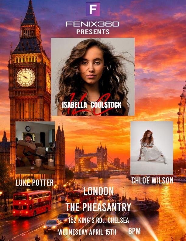 FENIX360 PRESENTS A NIGHT OF RISING TALENT IN LONDON AT THE PHEASANTRY