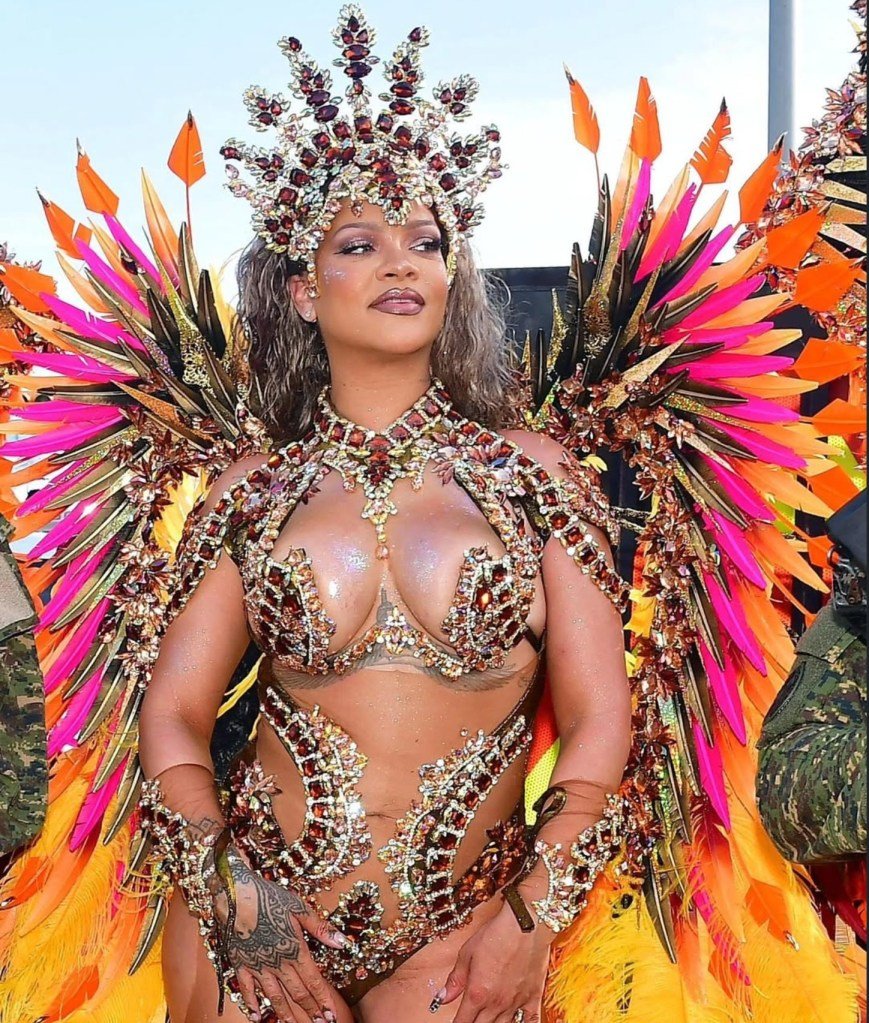 Rihanna Stuns At Crop Over In Carnival-Ready Outfit Rihanna Stuns At Crop Over In Carnival-Ready Outfit