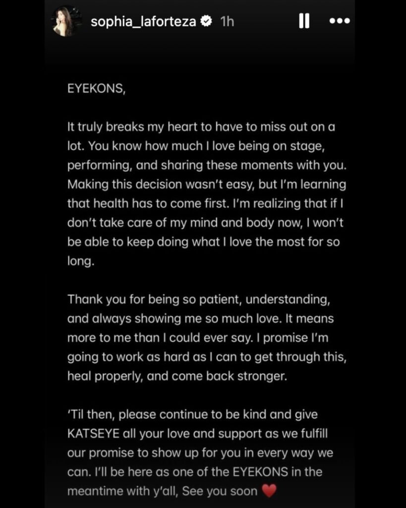 Sophia Becomes Latest KATSEYE Member to Announce Hiatus from Group