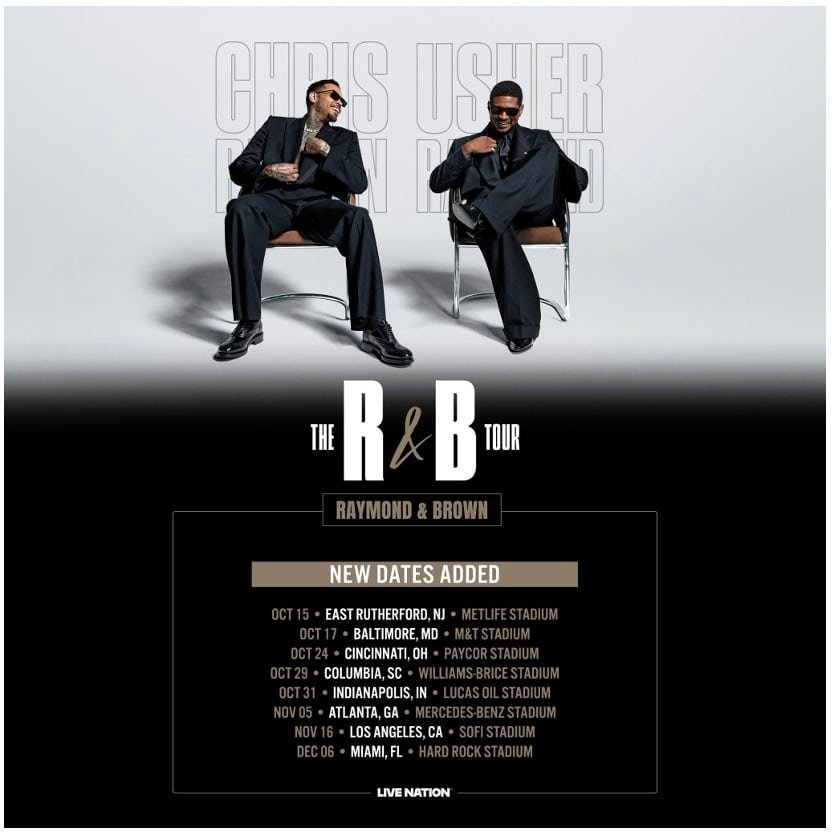 Usher and Chris Brown Expand Massive The R&B Tour with Eight New Stadium Dates Usher and Chris Brown Expand Massive The R&B Tour with Eight New Stadium Dates