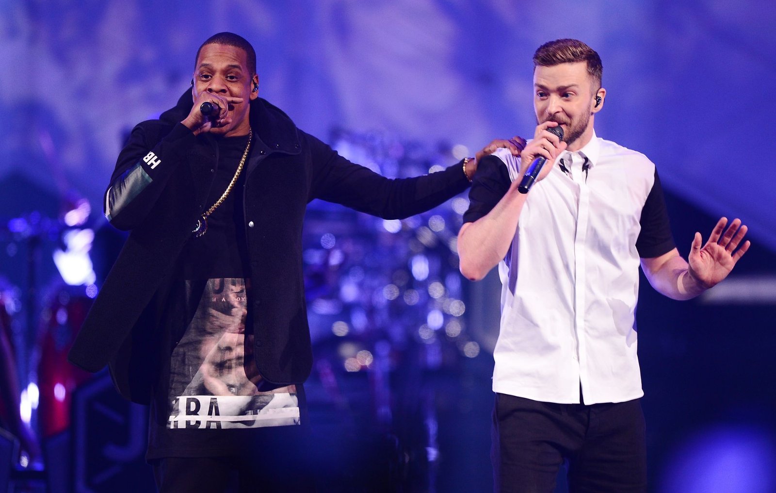 Watch Justin Timberlake and Pharrell Williams join Jay-Z at Paris 30th anniversary show